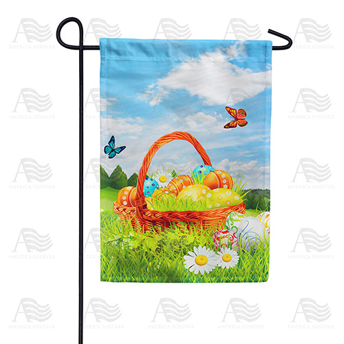 America Forever Easter Eggs Basket Garden Flag