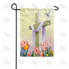 America Forever Cross And Tulips Garden Flag