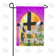 America Forever Cross And Lilies Garden Flag