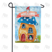 America Forever Welcome To Our Gnome Garden Flag