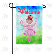 America Forever Pink Fairy Welcome Garden Flag