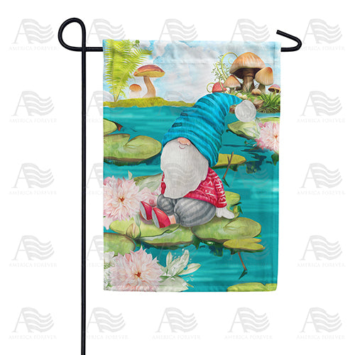 America Forever Gnome Pond Garden Flag