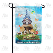 America Forever Gnome Man's Island Garden Flag