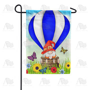 America Forever Gnome Balloon Ride Garden Flag