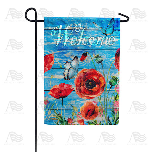 America Forever Blue Barn Blooms Garden Flag
