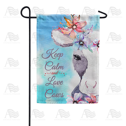 America Forever Love Cows Garden Flag