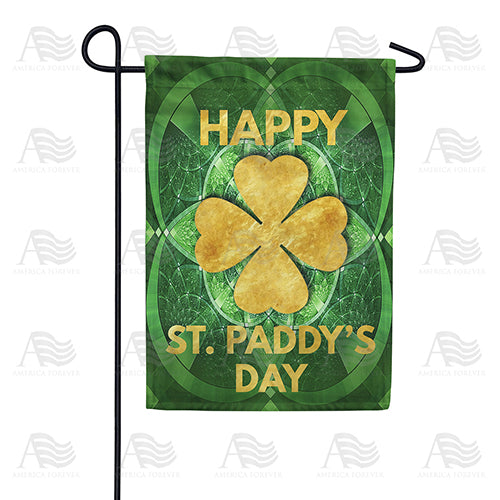 America Forever Gold Clover Medallion Garden Flag