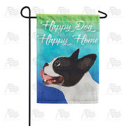 America Forever Happiness Is Having A Boston Terrier Garden Flag