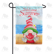 America Forever Gnome At Seashore Garden Flag