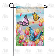 America Forever Spring Floral Butterflies Garden Flag