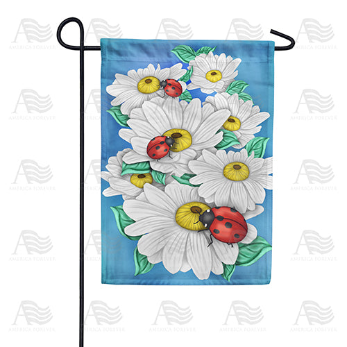 America Forever Ladybugs & Daisies Garden Flag