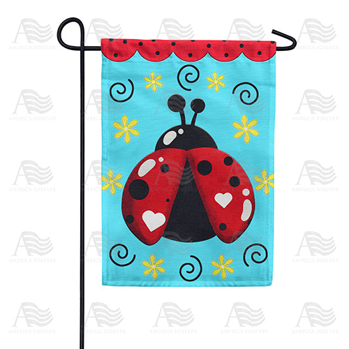 America Forever Ladybug Love Garden Flag