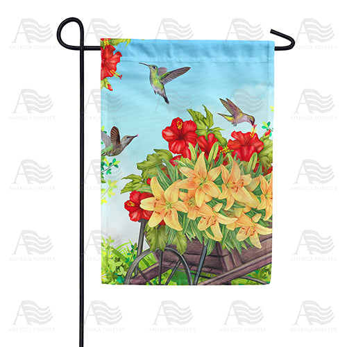 America Forever Hummingbird Haven Garden Flag