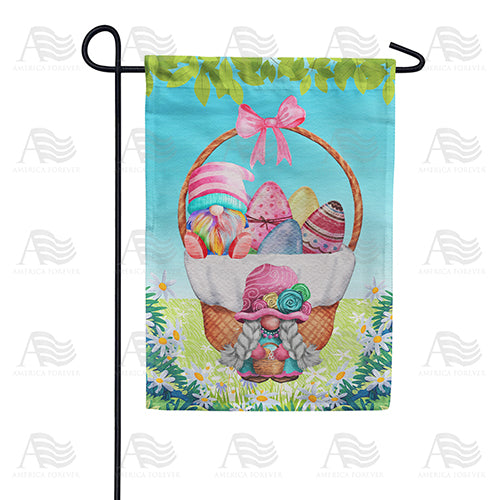America Forever Gnome Easter Basket Garden Flag