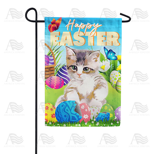 America Forever Easter Kitten Garden Flag