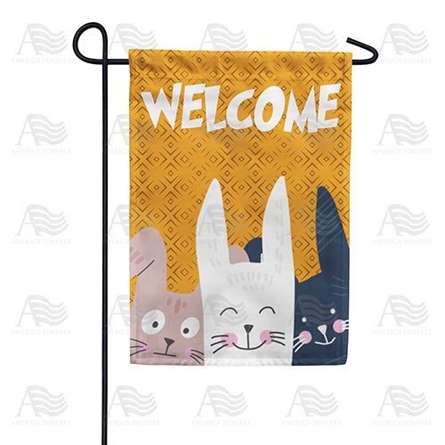 America Forever Happy Bunnies Welcome Garden Flag