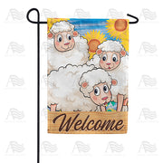America Forever "Ewe"re Welcome Here Garden Flag