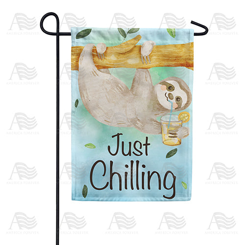America Forever Just Chilling Sloth Garden Flag