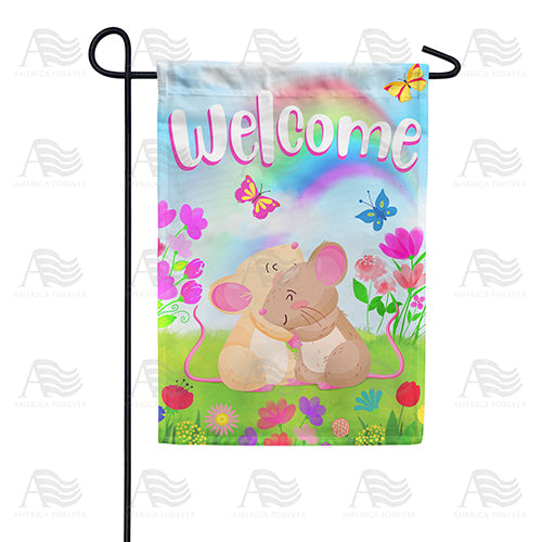 America Forever Tiny Mice, Big Love Garden Flag