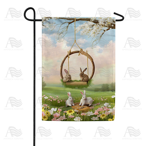 America Forever Bunny Swing Garden Flag