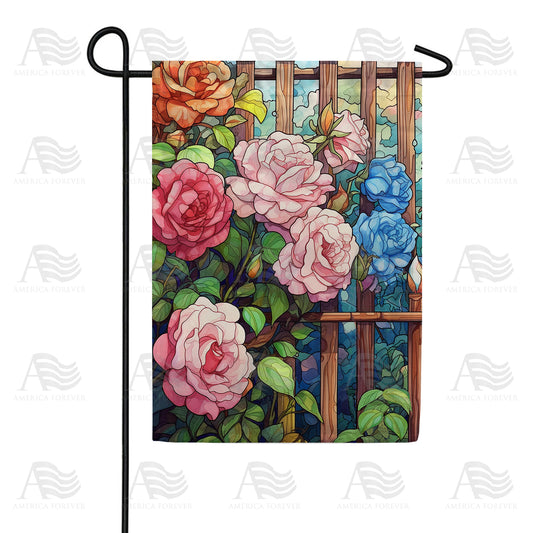 America Forever Rose Arbor Garden Flag