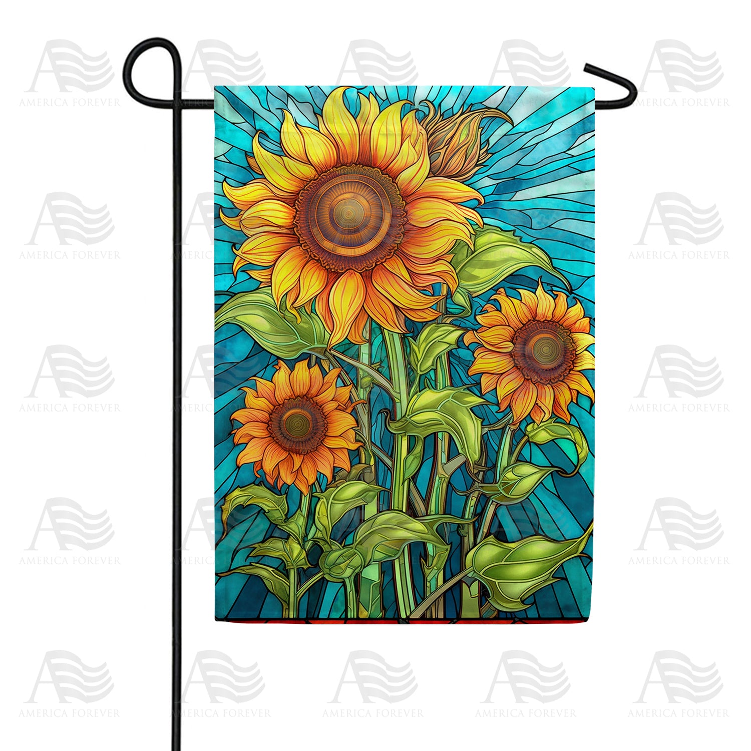 America Forever Sunflower Shine Garden Flag