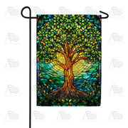 America Forever Green Tree Of Life Garden Flag