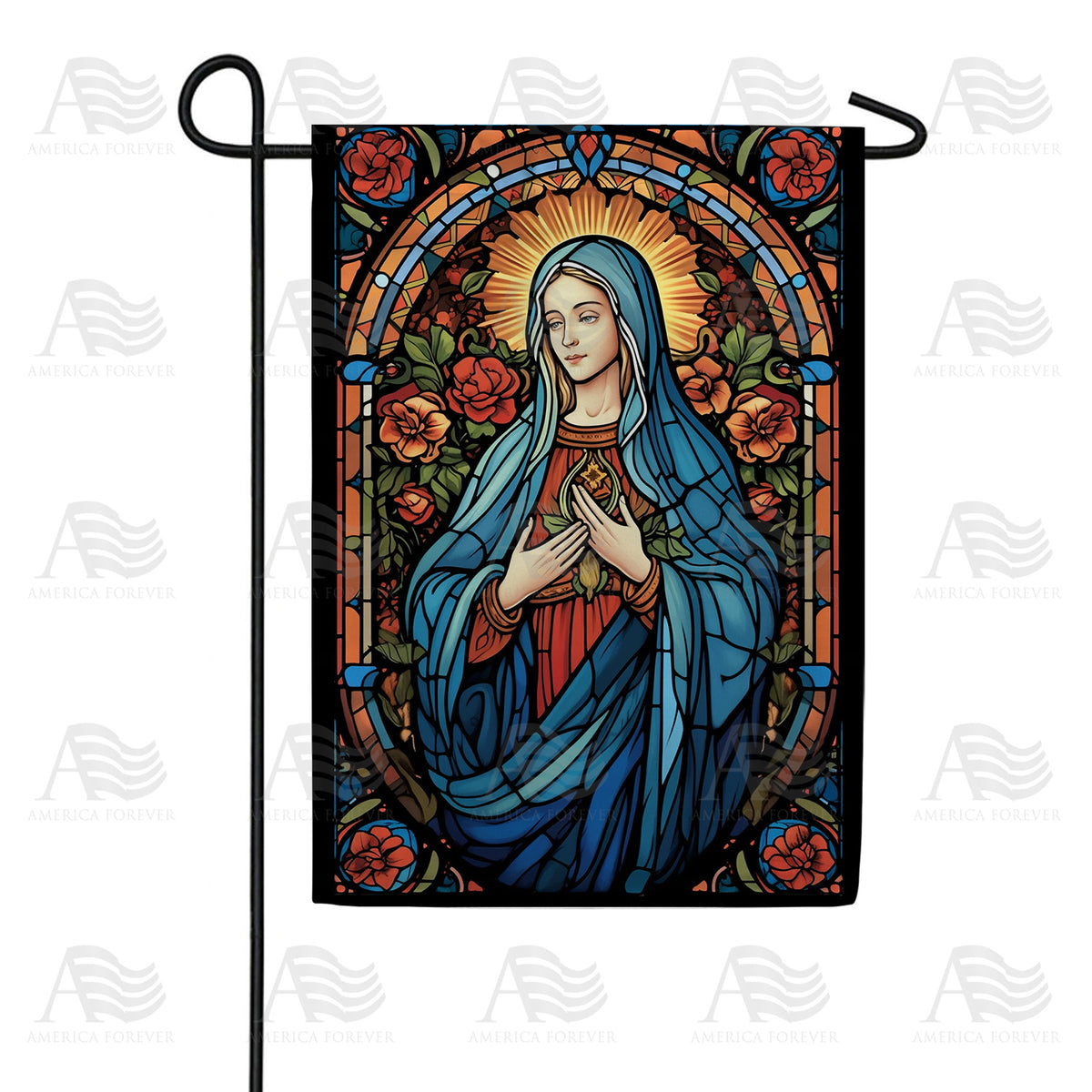 America Forever Devoted To God Garden Flag