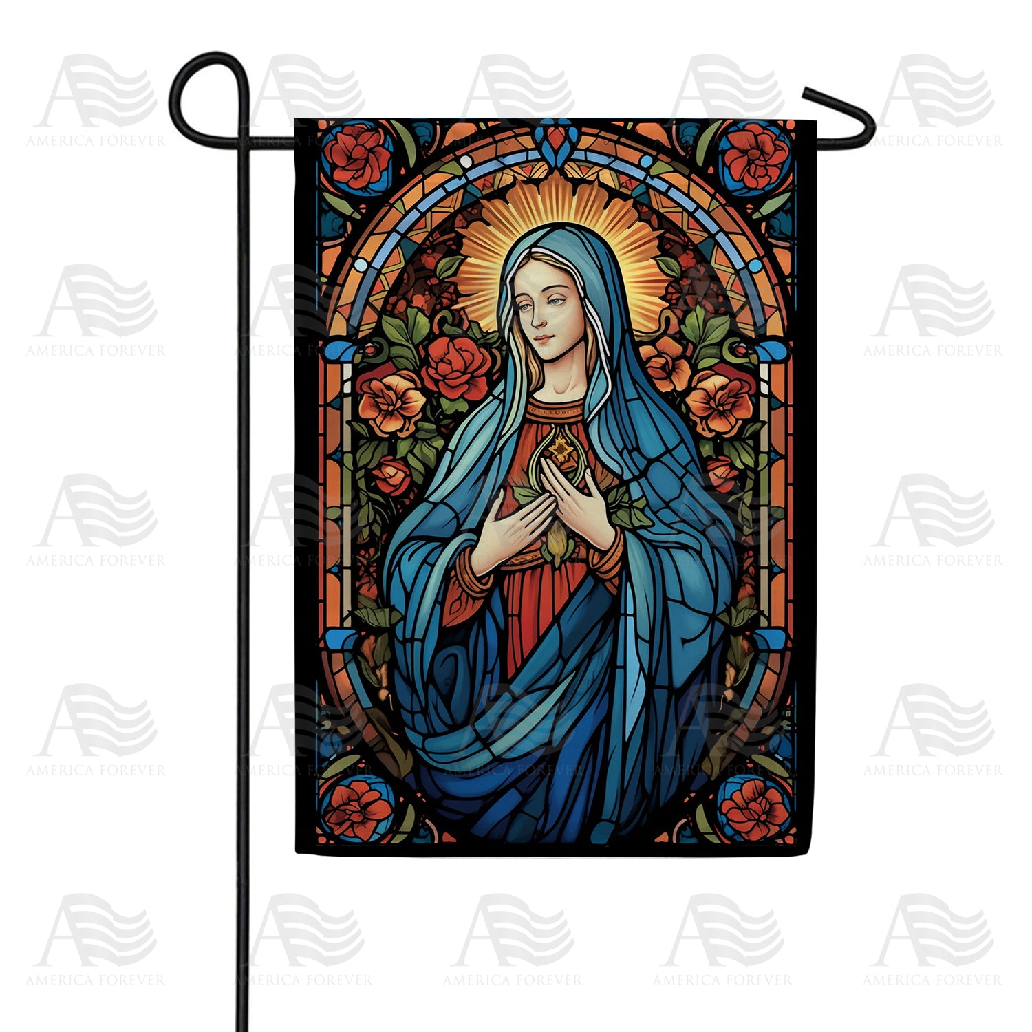 America Forever Devoted To God Garden Flag