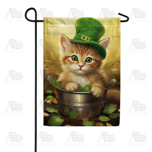 America Forever Lucky Charm Kitty Delight Garden Flag
