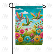 America Forever Hummingbirds and Blossoms Spring Garden Flag
