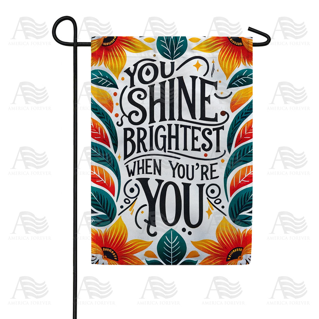 America Forever You Shine Brightest Garden Flag