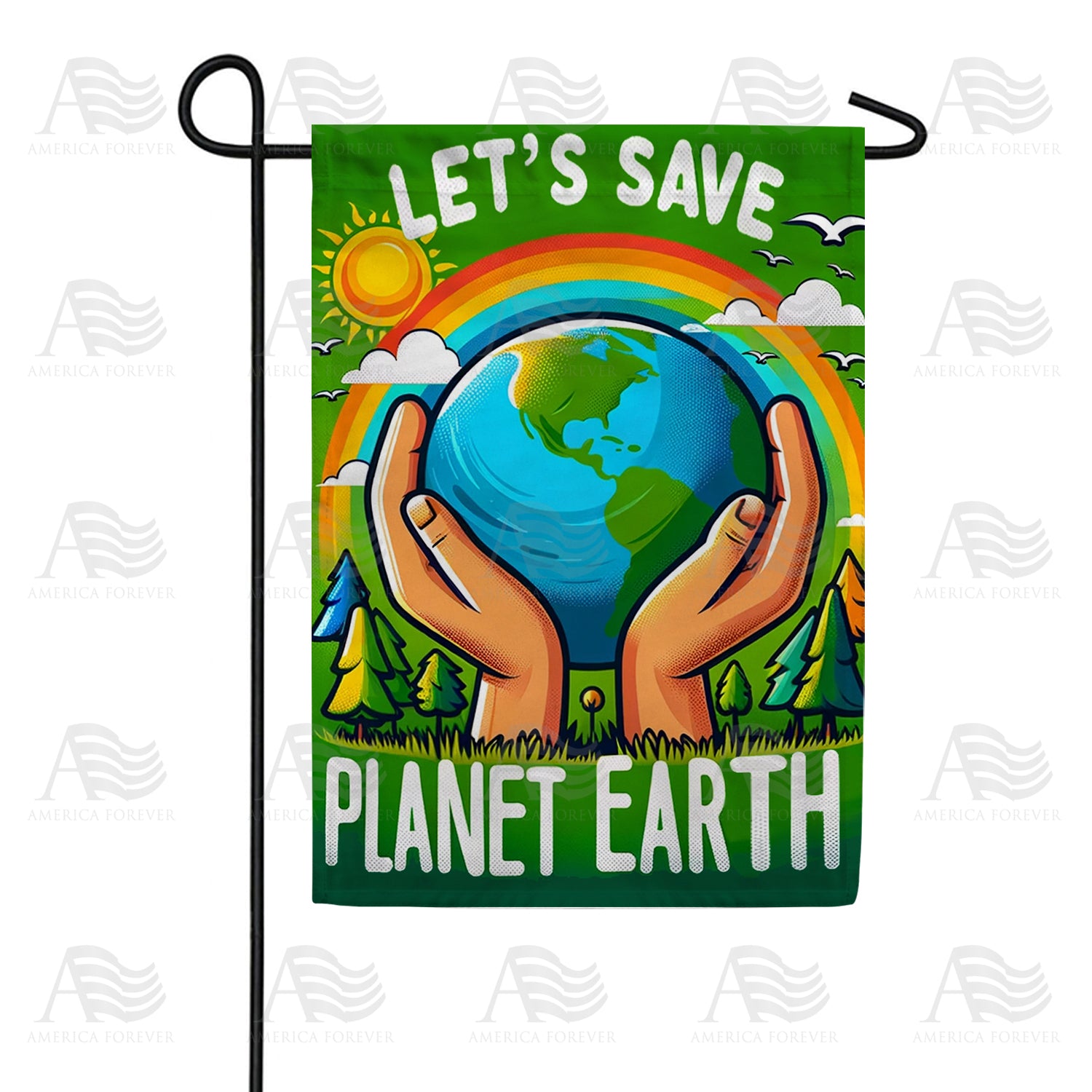 America Forever Earth Day Environmental Awareness Garden Flag