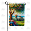 America Forever Blossoming Springtime Bicycle Garden Flag