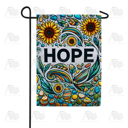 America Forever Sunflower Hope Mosaic Garden Flag