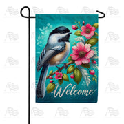 Floral Bird Welcome Garden Flag