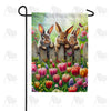 America Forever Tulip Trio Bunnies Garden Flag