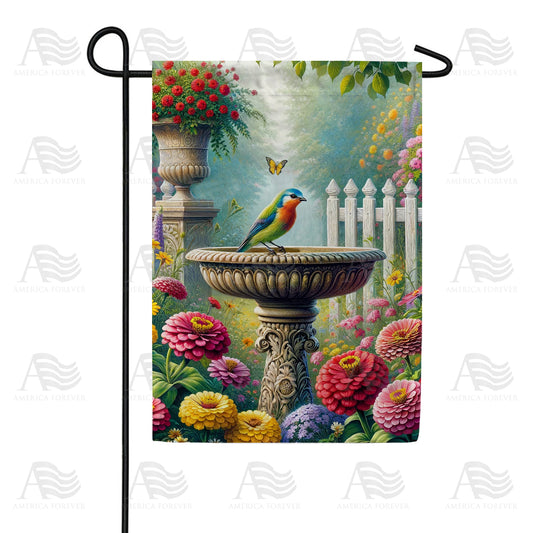 America Forever Blossom Bird Retreat Garden Flag