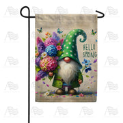 Spring Gnome's Bouquet Garden Flag