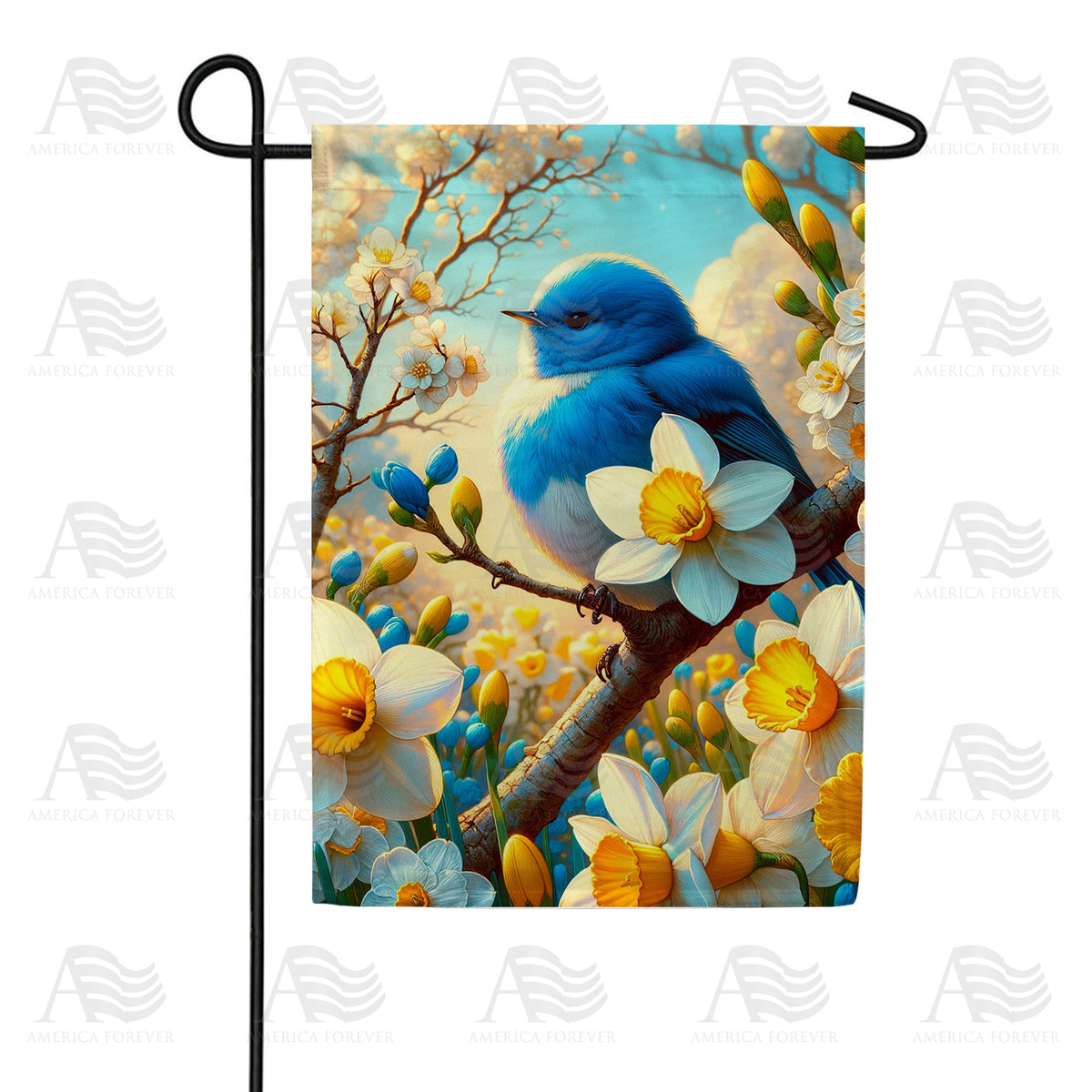 America Forever Bluebird of Spring Garden Flag