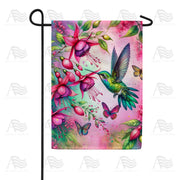 America Forever Hummingbird Retreat Garden Flag