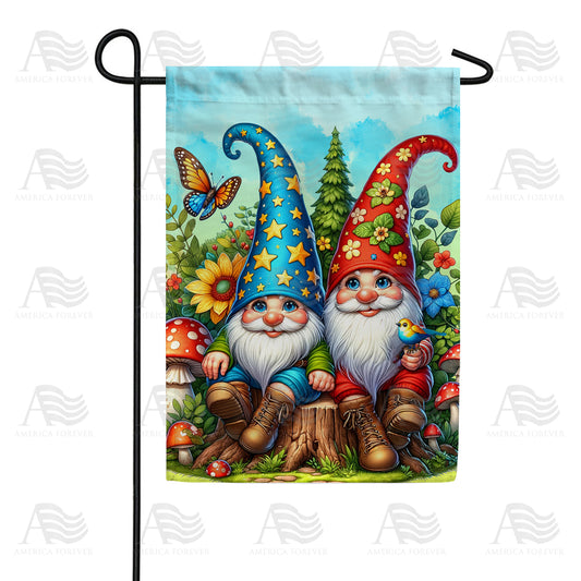 America Forever Enchanted Garden Gnomes Garden Flag