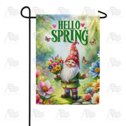 Spring Gnome Garden Flag