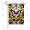 America Forever Butterfly Stained Glass Garden Flag