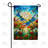 America Forever Dragonflies Stained Glass Garden Flag