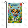 America Forever Welcome Puppy Garden Flag