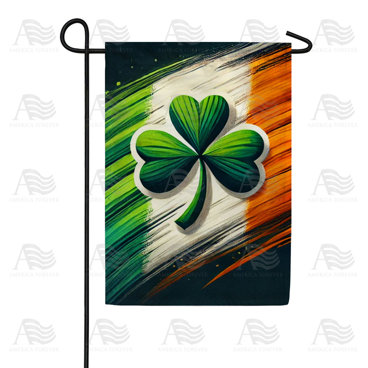 America Forever Irish Pride Shamrock Garden Flag