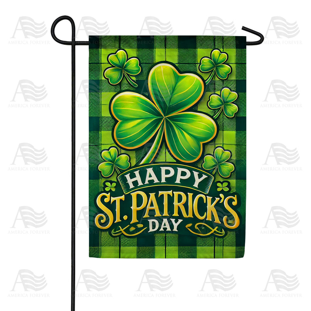 America Forever St. Patrick's Day Shamrock Garden Flag