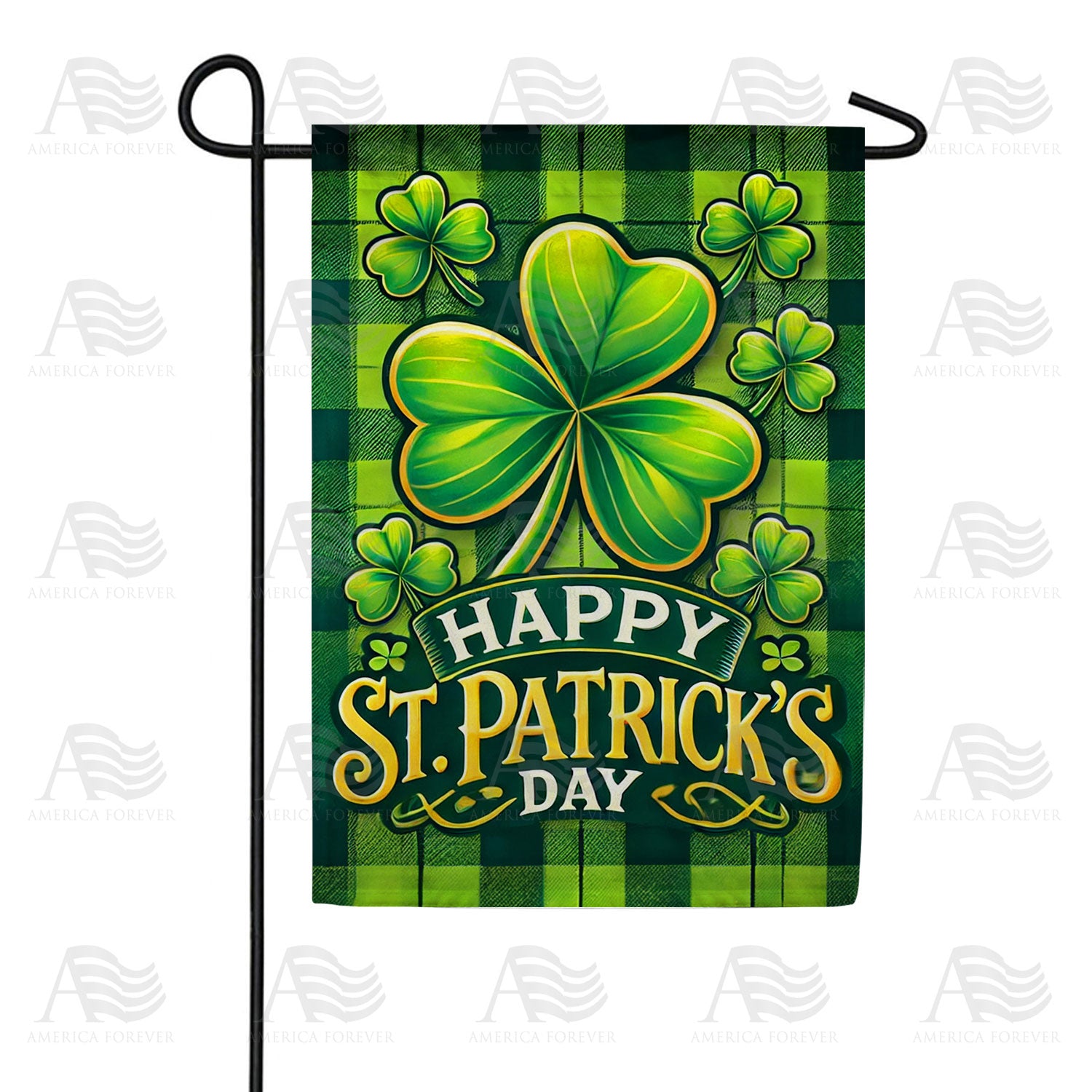 America Forever St. Patrick's Day Shamrock Garden Flag