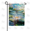 America Forever Dragonfly Water Lily Garden Flag